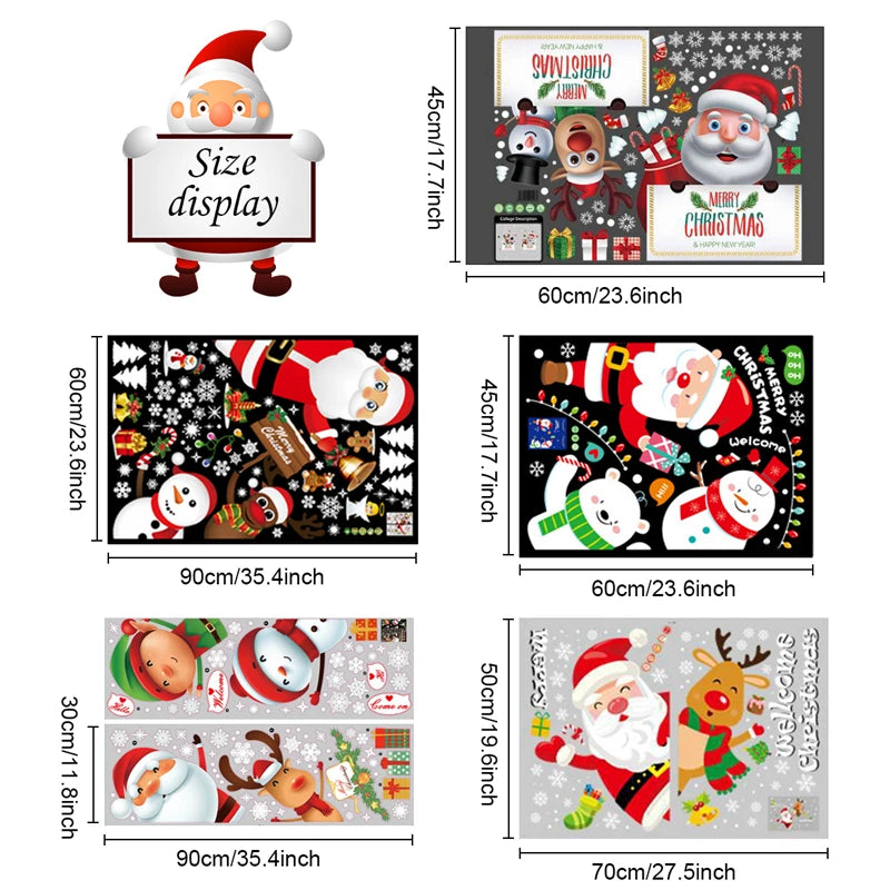 Wall Window Stickers Marry Christmas Decoration