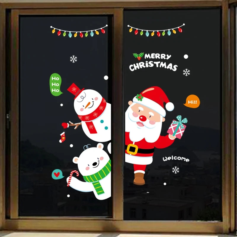 Wall Window Stickers Marry Christmas Decoration