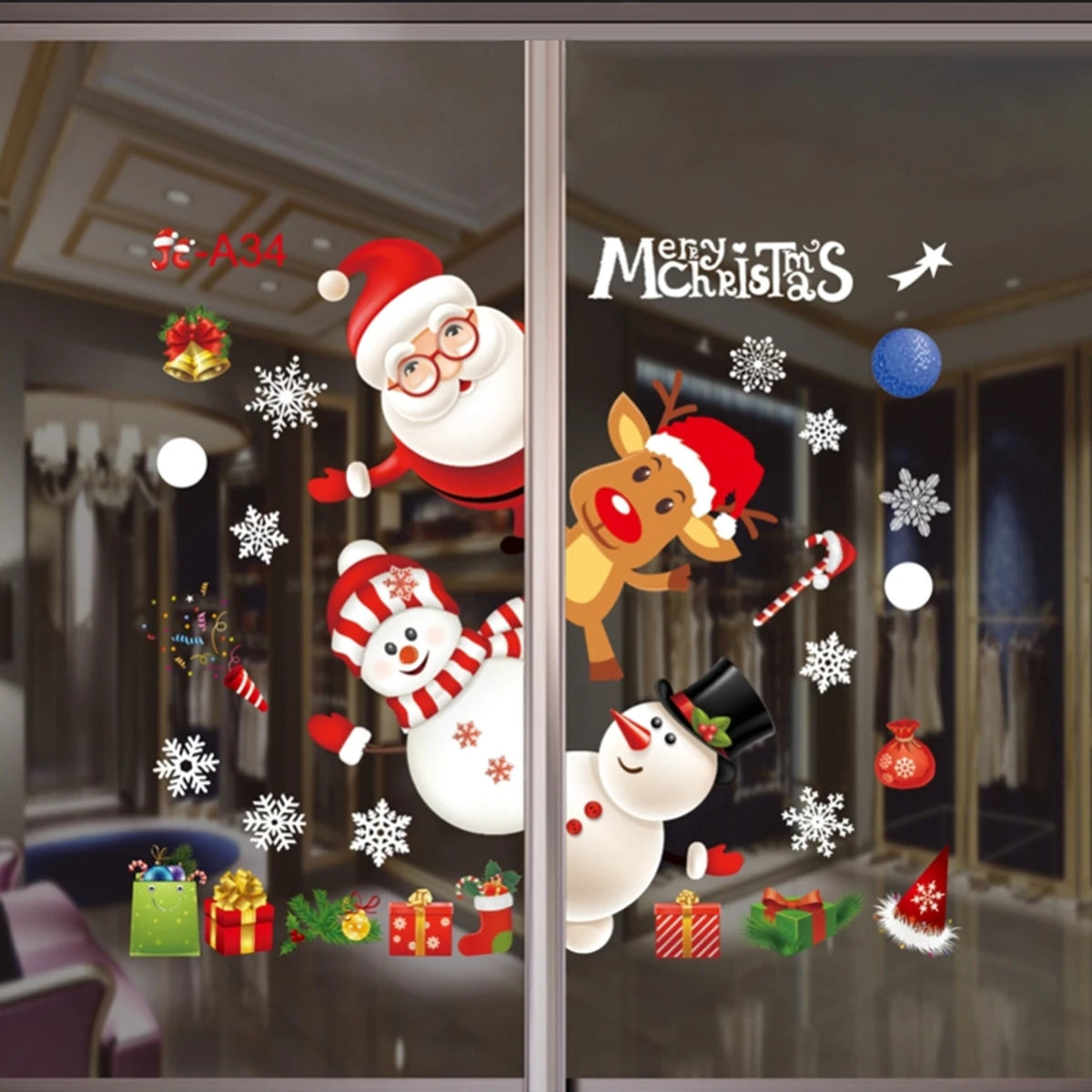 Wall Window Stickers Marry Christmas Decoration