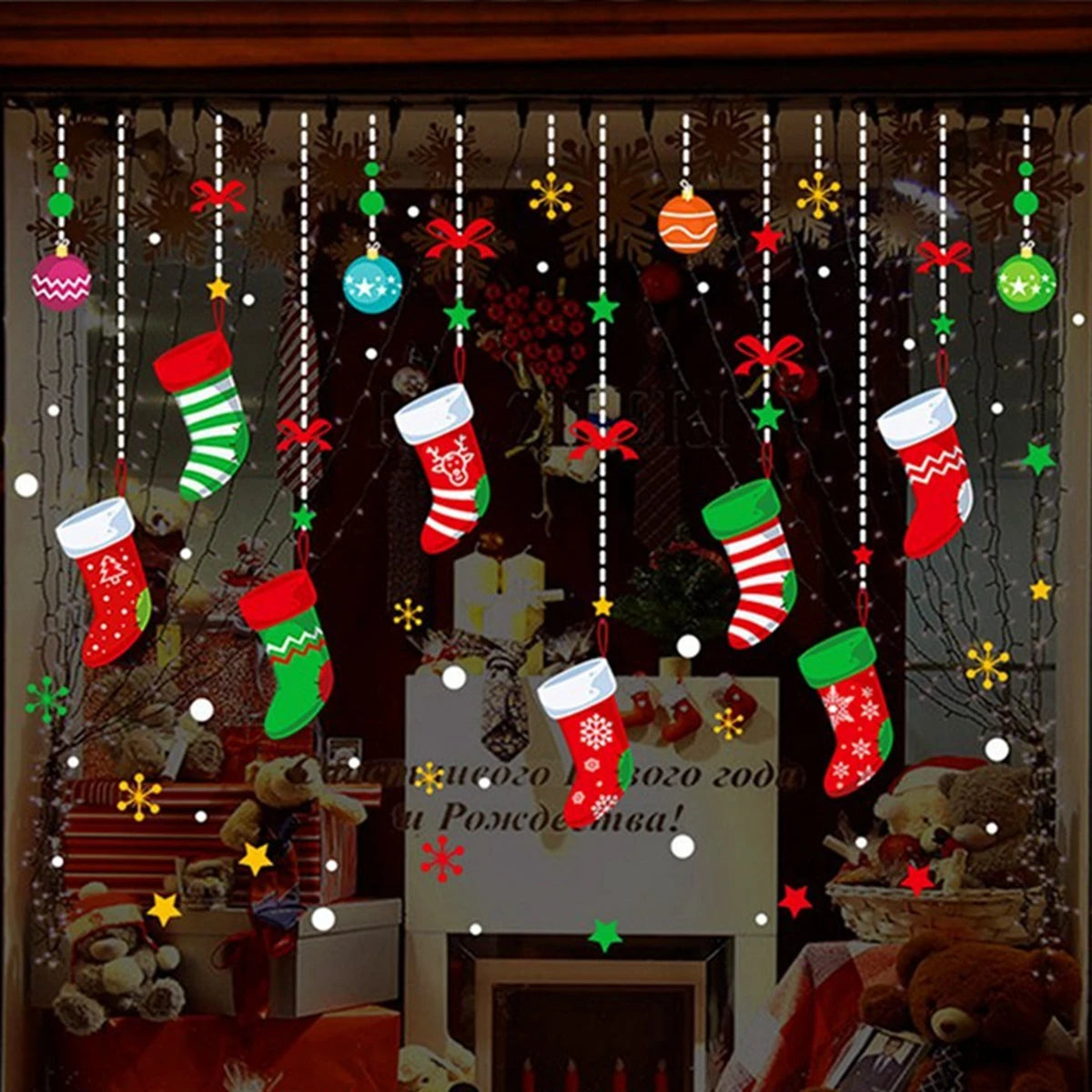 Wall Window Stickers Marry Christmas Decoration