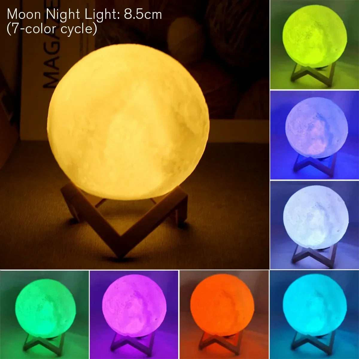 8cm Moon Lamp LED